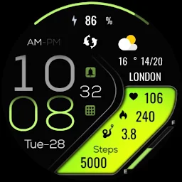 Minimal Modern Sport Km & Mile