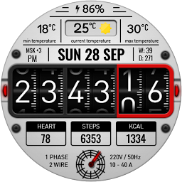 Digital RetroFlip Watch face