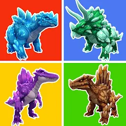 Crystal Dinosaur Element Fight