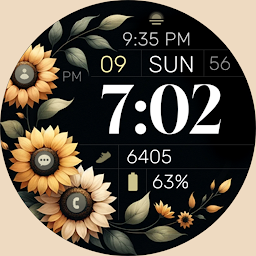 Simple Sunflowers watch face