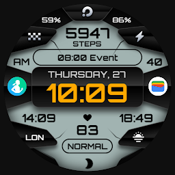 PRADO X164 Digital Watch Face