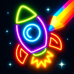 Magic Doodle Art: neon çizim